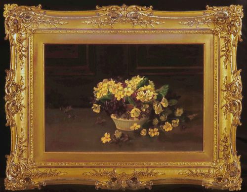 Still Life. "Primroses". By Amos Watmough.