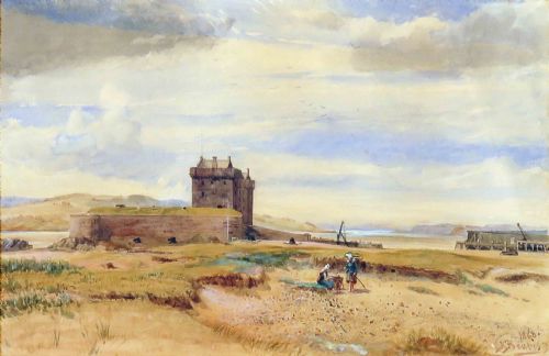 "Broughty Castle". A W/c by Richard Beavis R.w.s.