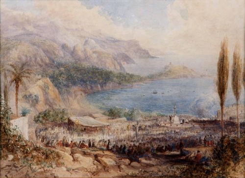 "San Remo". By T. Williams W.s.a. A Good Watercolour.