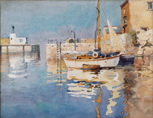 Harry Wanless. "Brixham Harbour". Lovely Watercolour.