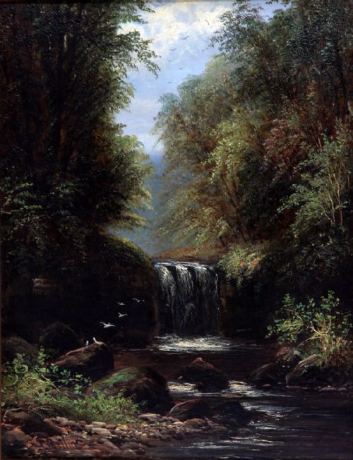 "Goitstock Waterfall, Bingley". Joseph Mellor.