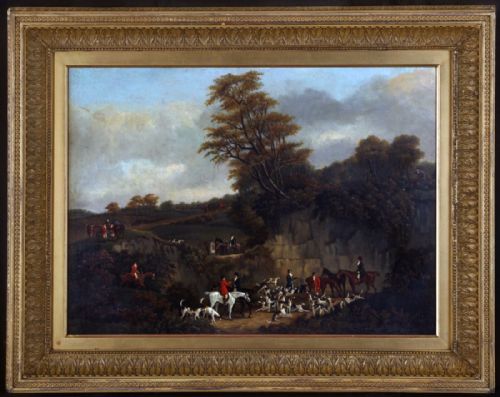 "Hunting Scene". John Dalby of York. Oil.