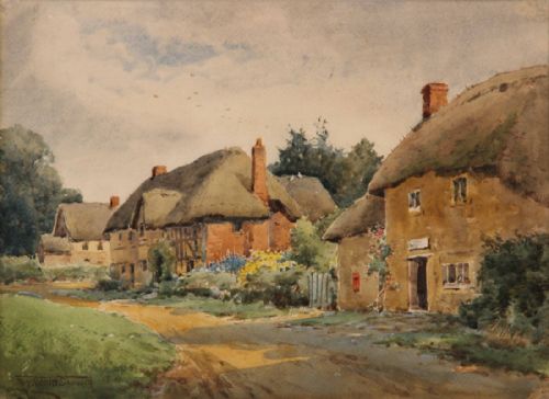 "Collingbourne, Wiltshire". Henry J. Sylvester Stannard. Watercolour.