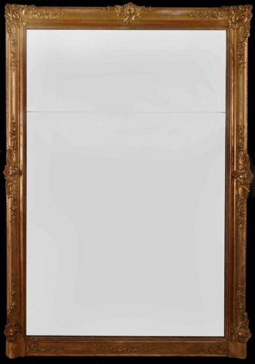 Very Large 19thc. Gold Leaf Mirror.