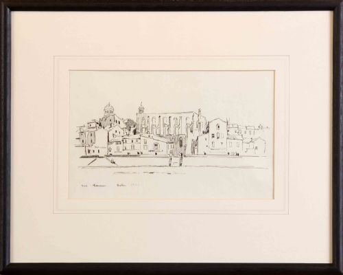 fig 2. Pencil drawing by Fred Lawson (1888-1968)- 'Arles' 1921