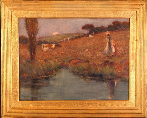 "The last Rays of Sunlight". Walter Schroder Watercolour.