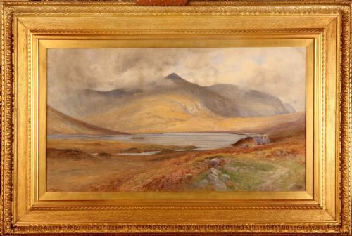 "Loch Teag, Sutherland". John Pedder. Large Watercolour.