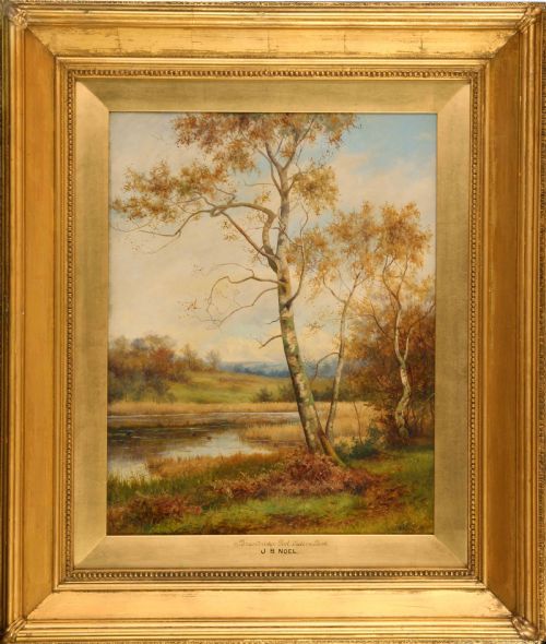 "Bracebridge Pool, Sutton Park". John Bates Noel Oil.