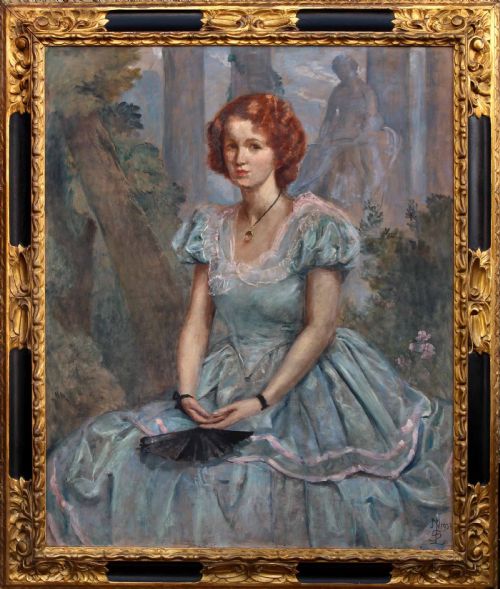 Large Neville S. Lytton "Elegant Lady".oil Portrait.