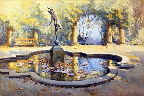 Harry Wanless. "The Italian Garden Scarborough". Watercolour.