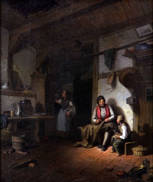 Wilhelm Lichtenheld. "Cottage Interior".