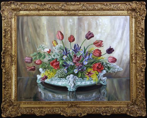 John a a Berrie Rca Large Oil "Still Life".