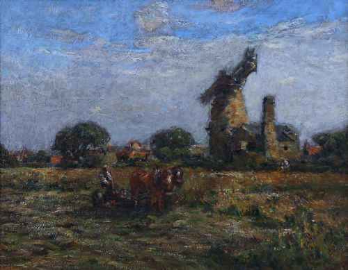 John Bowman Nsa. "Haytime, North Yorks". Oil Painting.