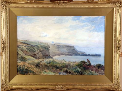 William Wood Deane Ows "Whitby". Good Large Watercolour.
