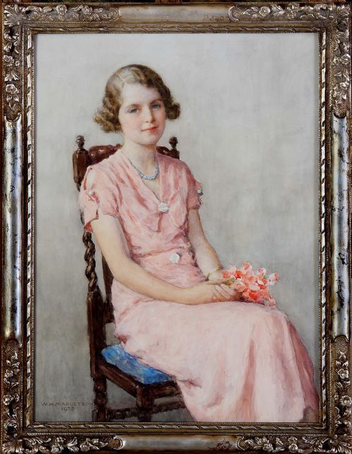 "Miss Kathline Barrow". By William Henry Margetson  R.i. R.o.i. Portrait.