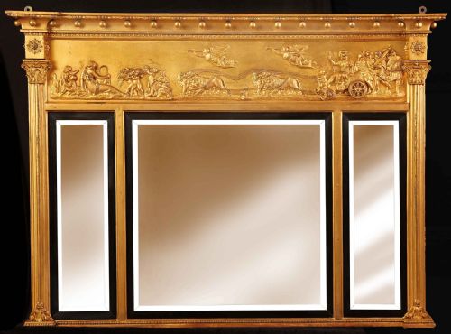 Victorian Overmantel Mirror. Very Good Quality.