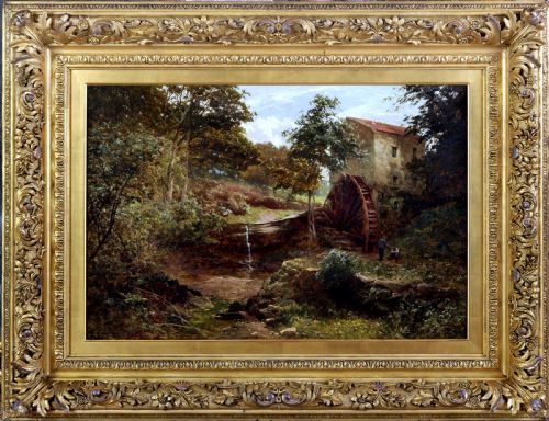 "Rigg Mill, Whitby" Edward H. Holder. Large Oil Landscape.