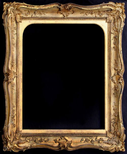 To Fit 30"X 25". Good Large Gilt Victorian Double Swept Painting Frame.