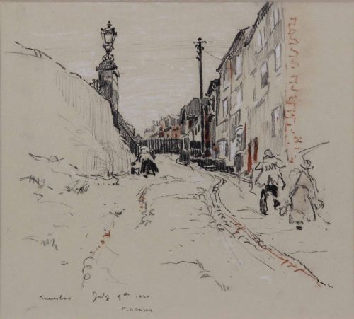Fred Lawson. "Knaresboro". Watercolour Drawing.