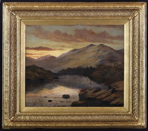 Alfred Fontville De Breanski. "Loch Etive". Scottish Landscape Painting.