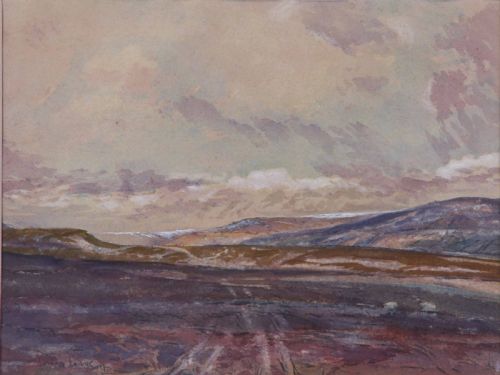Sonia Lawson R.A. "Touch of Snow, Redmire" Watercolour Landscape.
