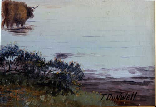 GLENGARRY CASTLE LOCH OICH THOMAS DUNWELL LANDSCAPE OIL PAINTING - ADDITIONAL PHOTO 2