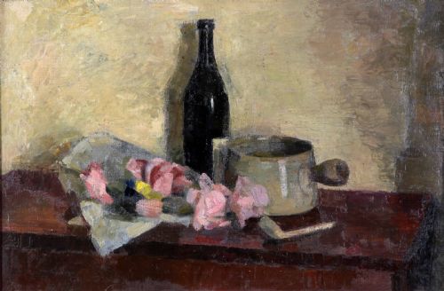 Fred Brill. "Still Life". Large Oil Painting.