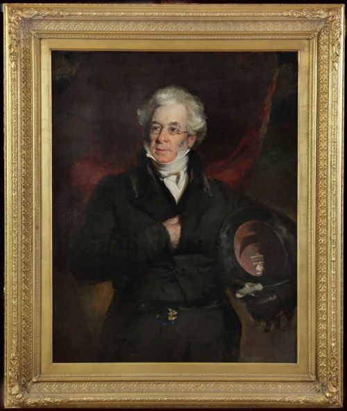 Large Portrait Oil Painting. Manner of Thomas Lawrence.