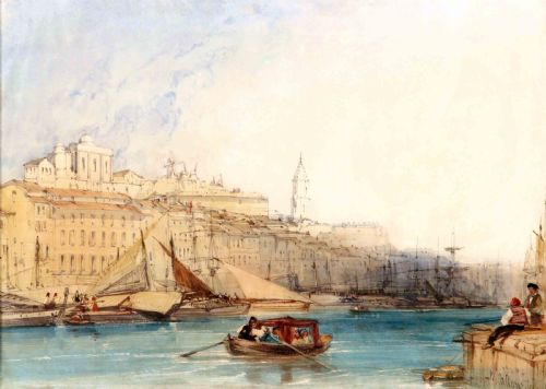 "Mykonos". William Callow R.w.s. Watercolour.