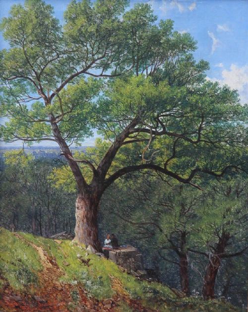 "Bradgate Park, Leicestershire". John Holland Snr. Oil Painting.