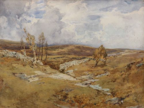 Hubert Coutts R.i. "Westmorland Fells". Large Watercolour Landscape.