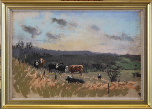 ANGUS RANDS WINTER FARNDALE PASTELWATERCOLOUR LANDSCAPE - ADDITIONAL PHOTO 1