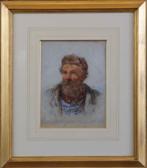 John M. Drummond. "Scottish Fisherman". Watercolour Marine.