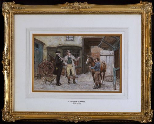 Frank Dadd Ri. "A Prospective Buyer". Sporting and Genre Watercolour.