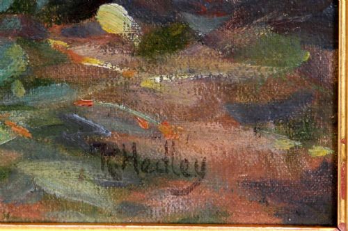 RALPH HEDLEY RBA DADDY'S GARDEN OIL PAINTING LANDSCAPE - ADDITIONAL PHOTO 4