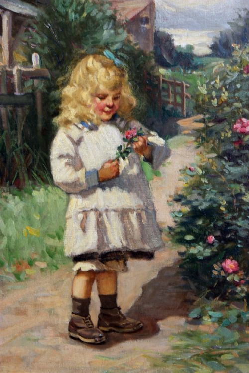 RALPH HEDLEY RBA DADDY'S GARDEN OIL PAINTING LANDSCAPE - ADDITIONAL PHOTO 6