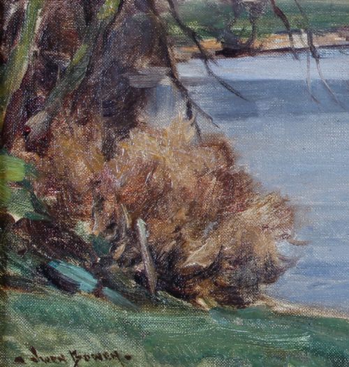 OWEN BOWEN LEATHLEY WHARFEDALE LANDSCAPE OIL PAINTING - ADDITIONAL PHOTO 2