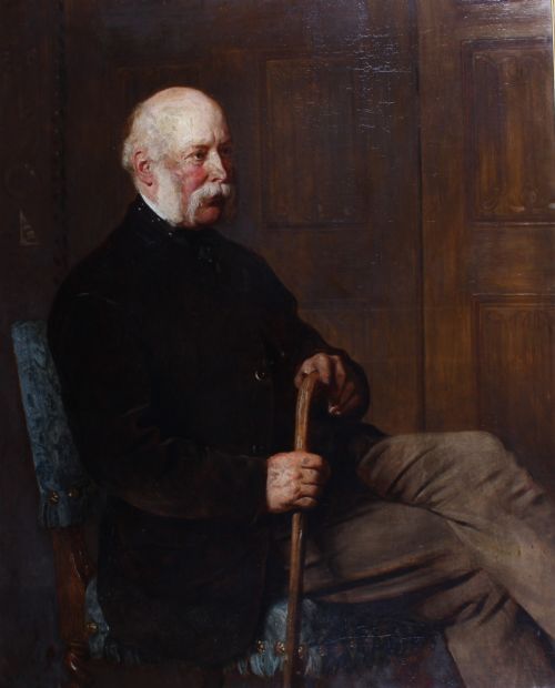 JAMES ARCHER RSA PORTRAIT OF A GENTLEMAN LARGE OIL PAINTING - ADDITIONAL PHOTO 1