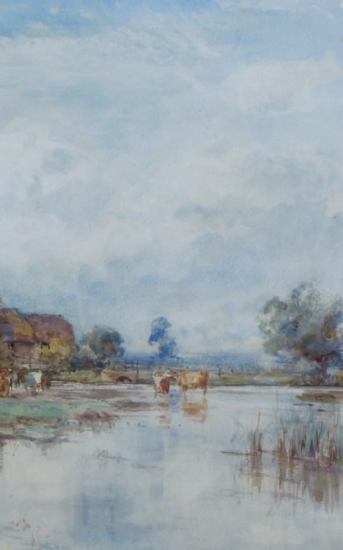 SIR ERNEST ALBERT WATERLOW SUMMER LANDSCAPE RURAL WATERCOLOUR - ADDITIONAL PHOTO 3