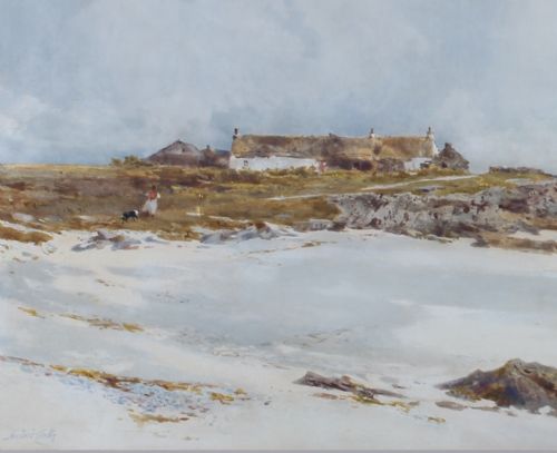 HUBERT COUTTS RI IONA VERY LARGE WATERCOLOUR LANDSCAPE - ADDITIONAL PHOTO 4