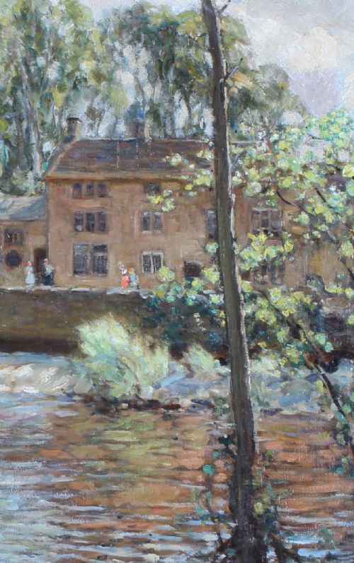 FRED STEAD RIPLEY MILL KILLINGHALL OIL PAINTING LANDSCAPE - ADDITIONAL PHOTO 3