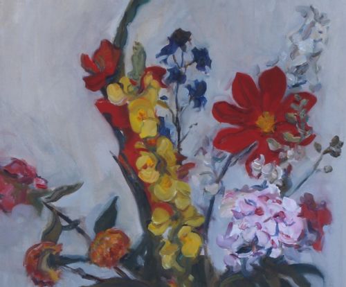 FLORENCE HESS STILL LIFE STAITHES ARTIST OIL PAINTING - ADDITIONAL PHOTO 2
