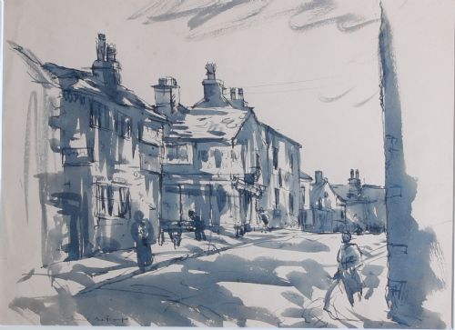 Muriel Metcalfe "Highgate, Heaton, Bradford.". Landscape Watercolour.