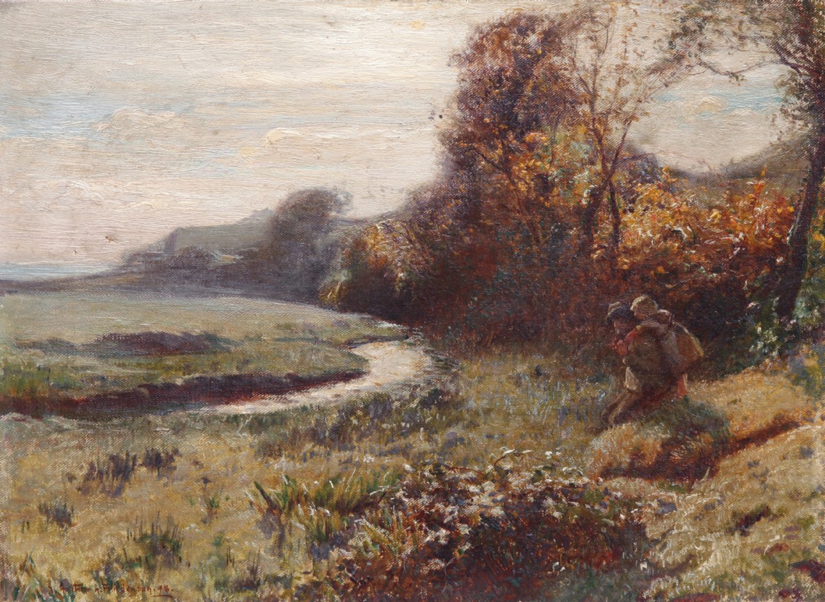 oil by Staithes artist Arthur A Friedenson (1872-1955)