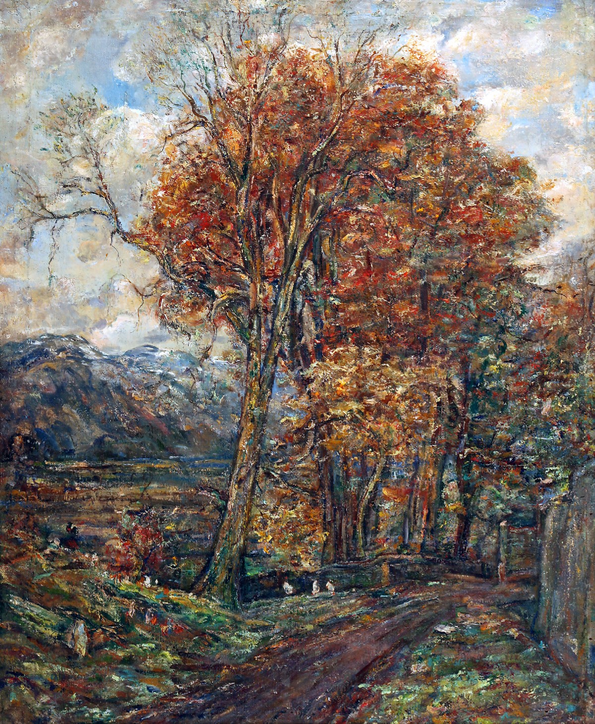 Large Scottish impressionist oil by Robert Harold Morton (Exh. 1924-1940)