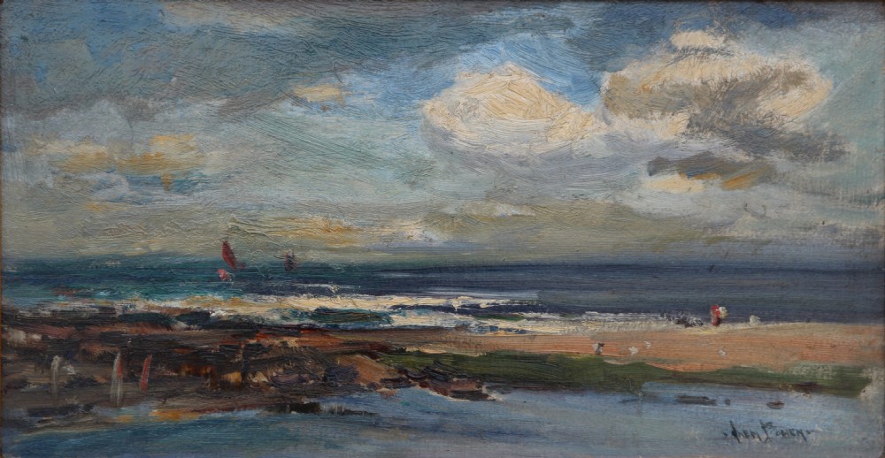 Owen Bowen R.O.I., P.R.Cam.A. (1873-1967) 'The Yorkshire Coast' Oil on board 10