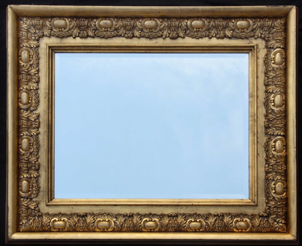 Victorian Gilt Carved Wood Framed Mirror.