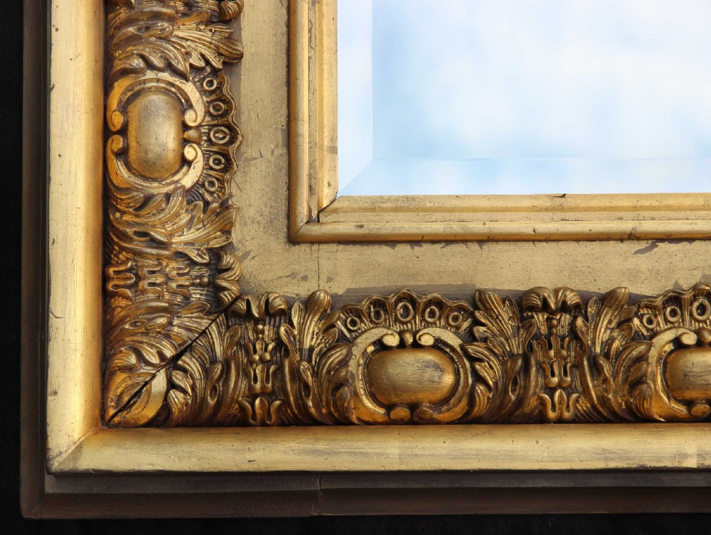 Victorian Gilt Carved Wood Framed Mirror. View II