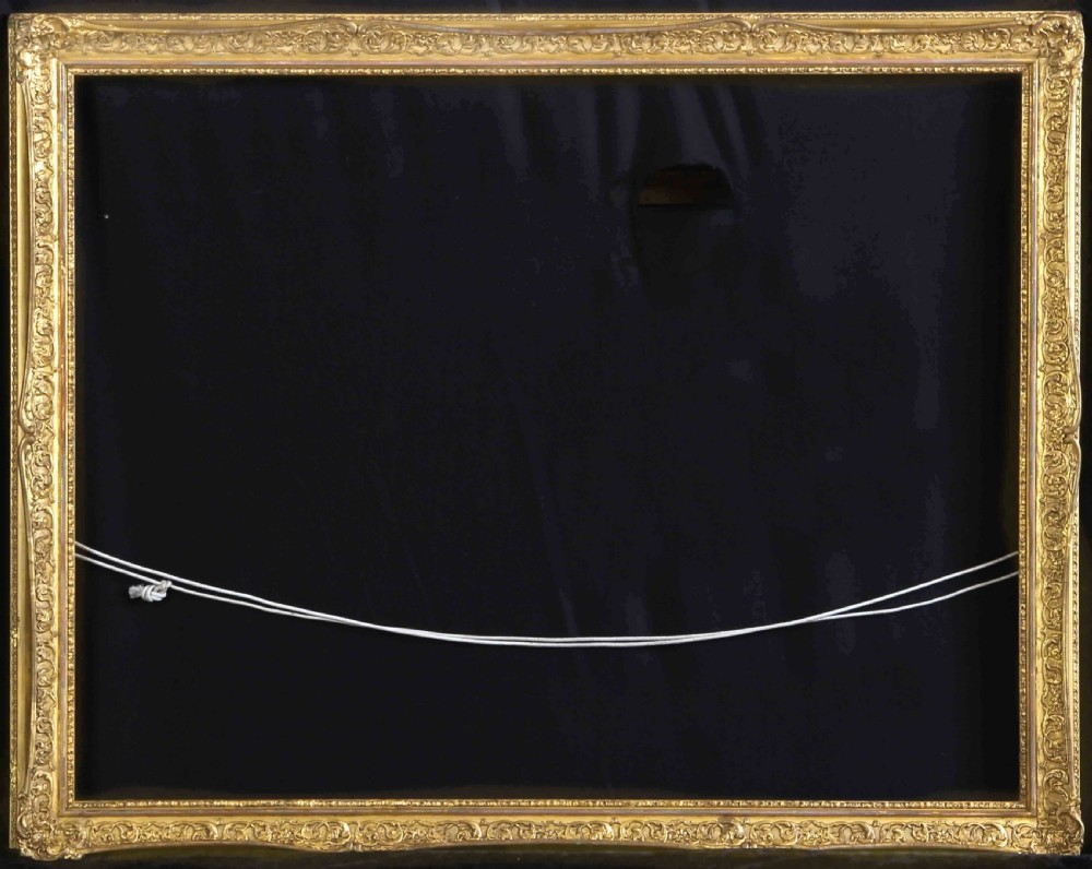 Large Victorian gold leaf w/c frame.