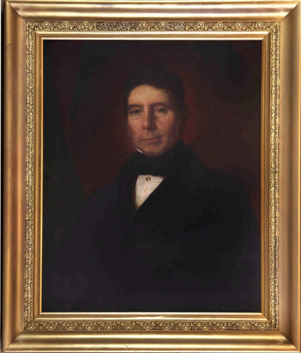 English 19th Century portrait of a Gent. Large oil.